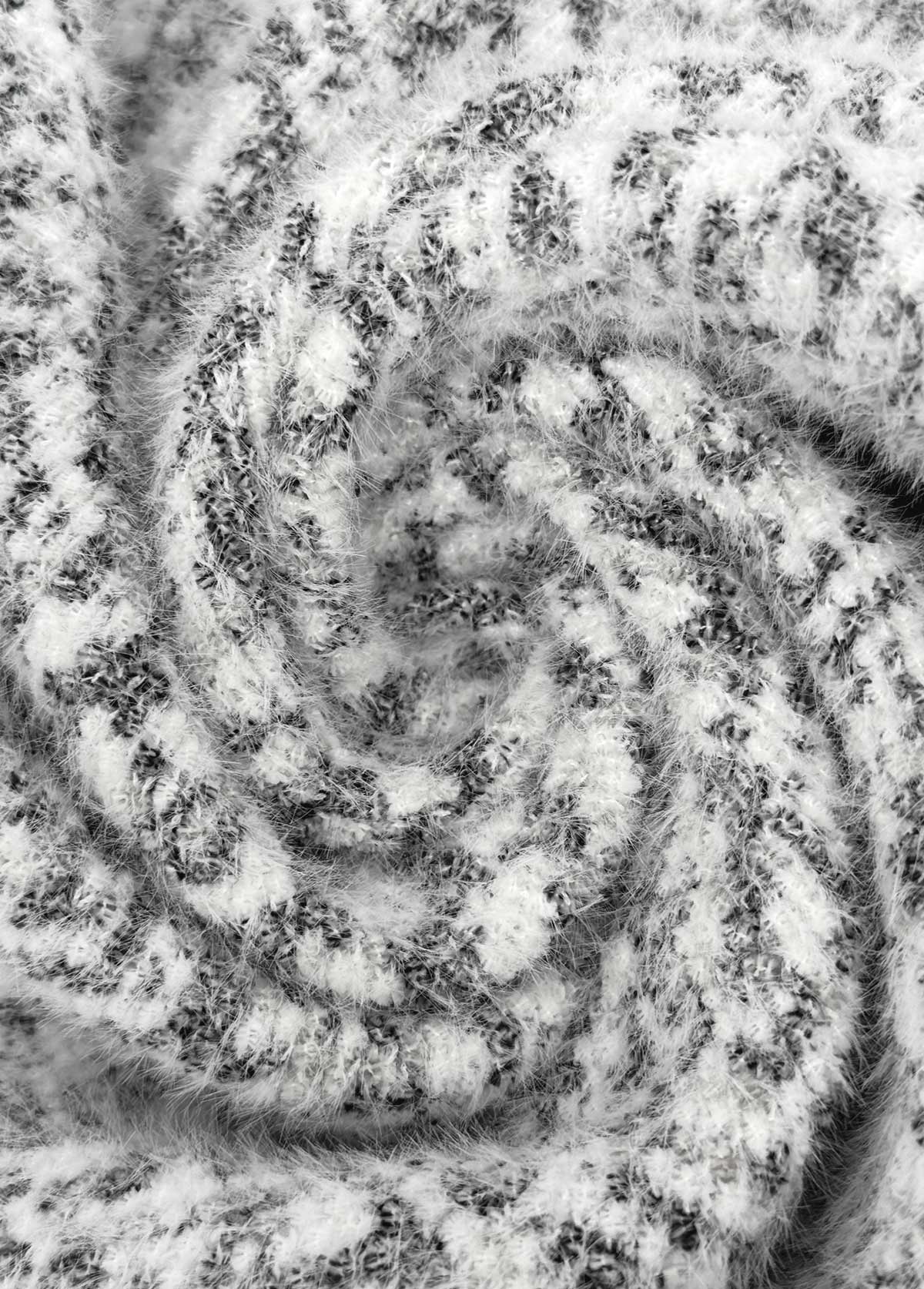 Grey Tummy Coverage Geometric Print Long Sleeve Hooded Cardigan | picture 