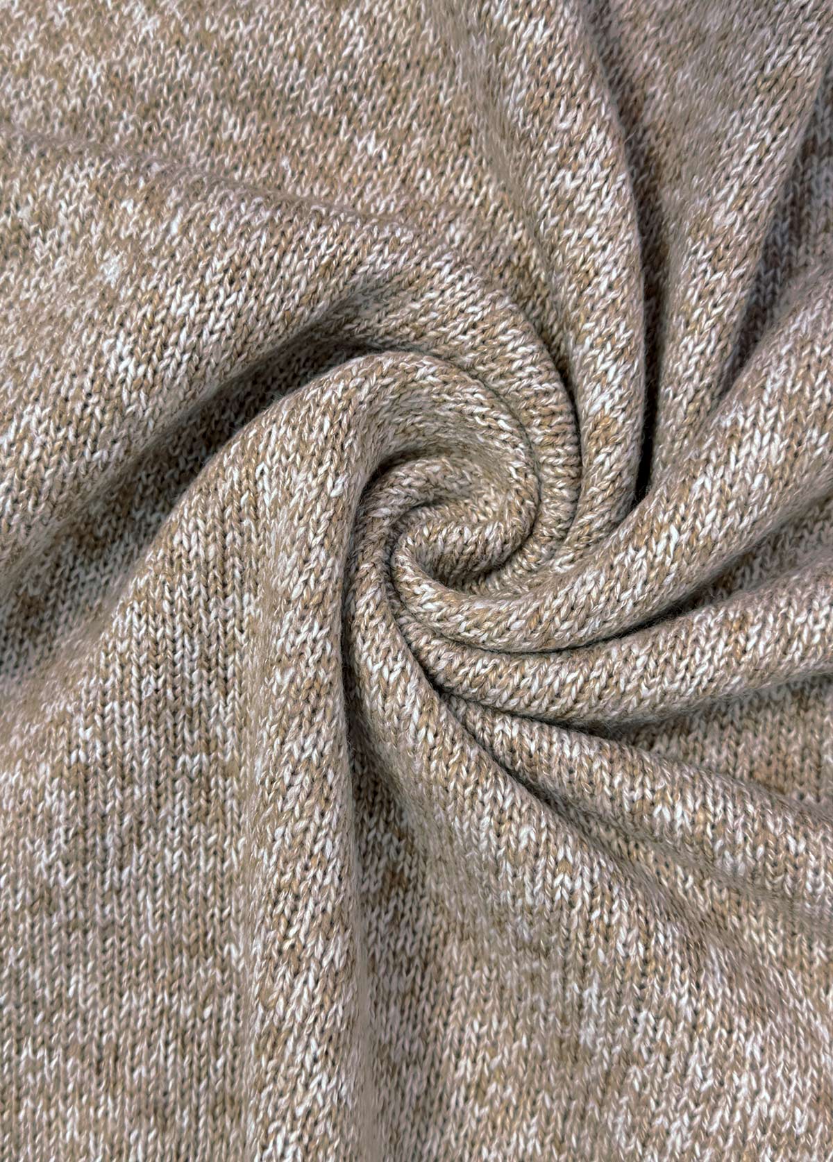 Gray Brown Tummy Coverage Star Print Long Sleeve Sweater | picture 