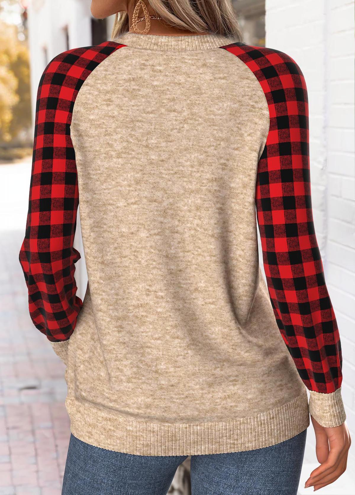 Christmas Light Camel Tummy Coverage Long Sleeve Sweatshirt | picture 