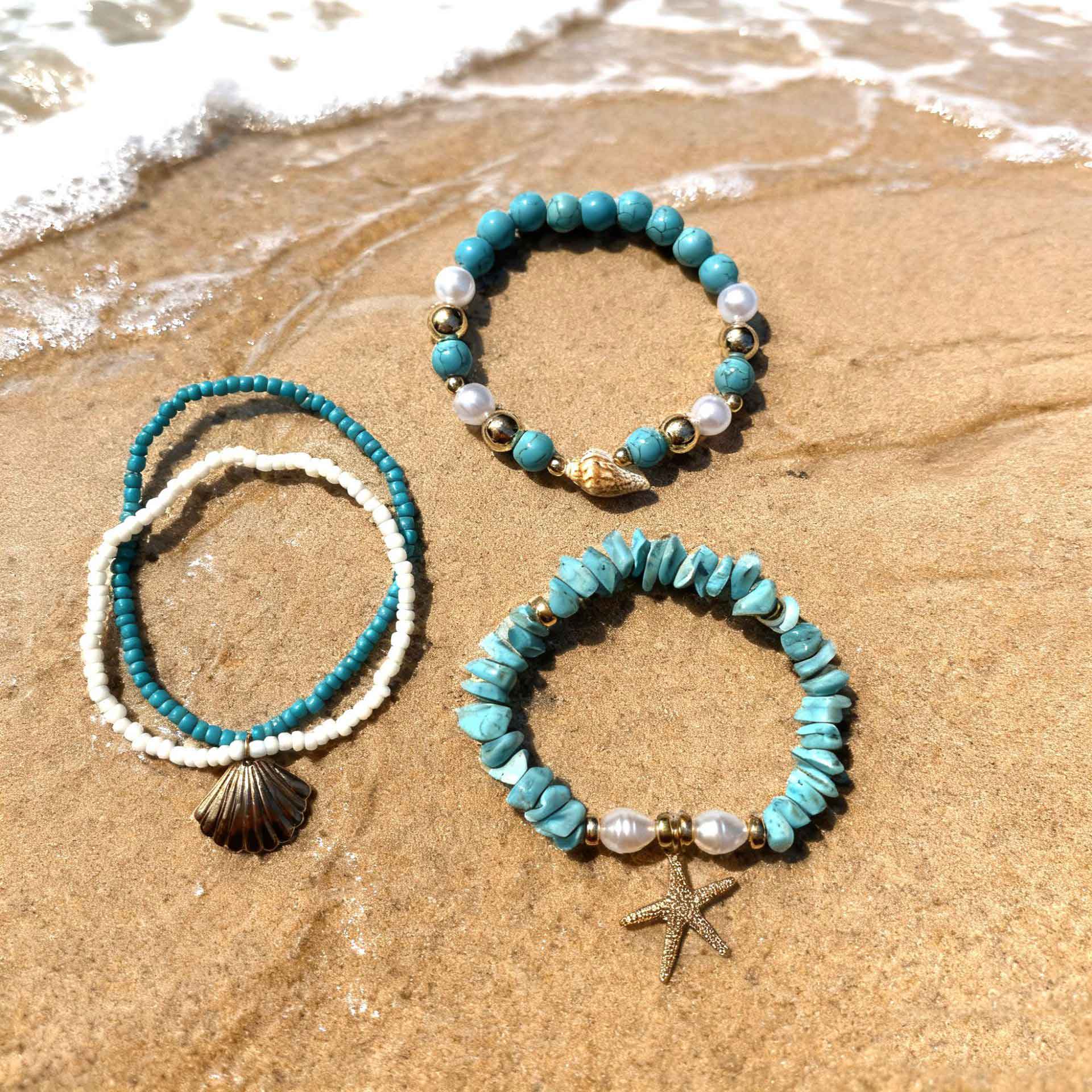 Mint Green Shell Seed Beads Bracelets | picture 