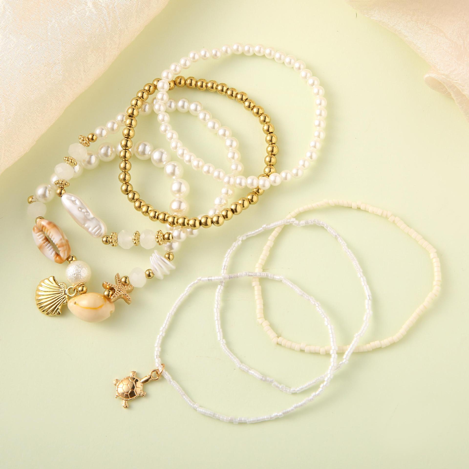 Golden Color Shell Seed Beads Bracelets | picture 