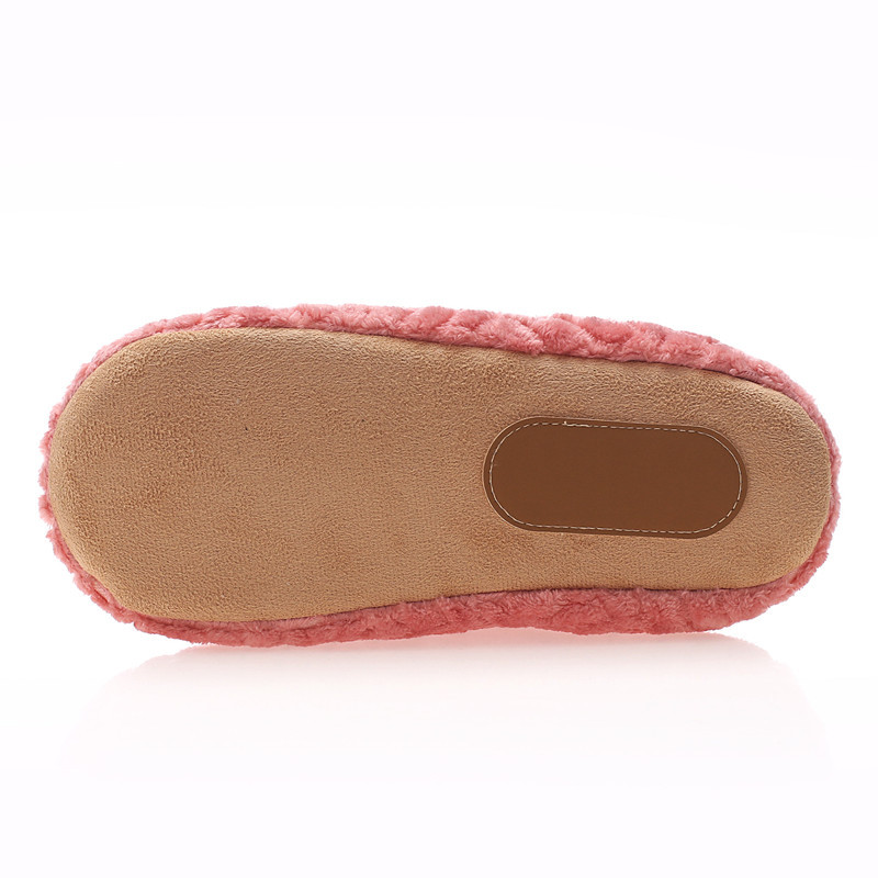 Pink Closed Toe Falt Tweed Slippers | picture 