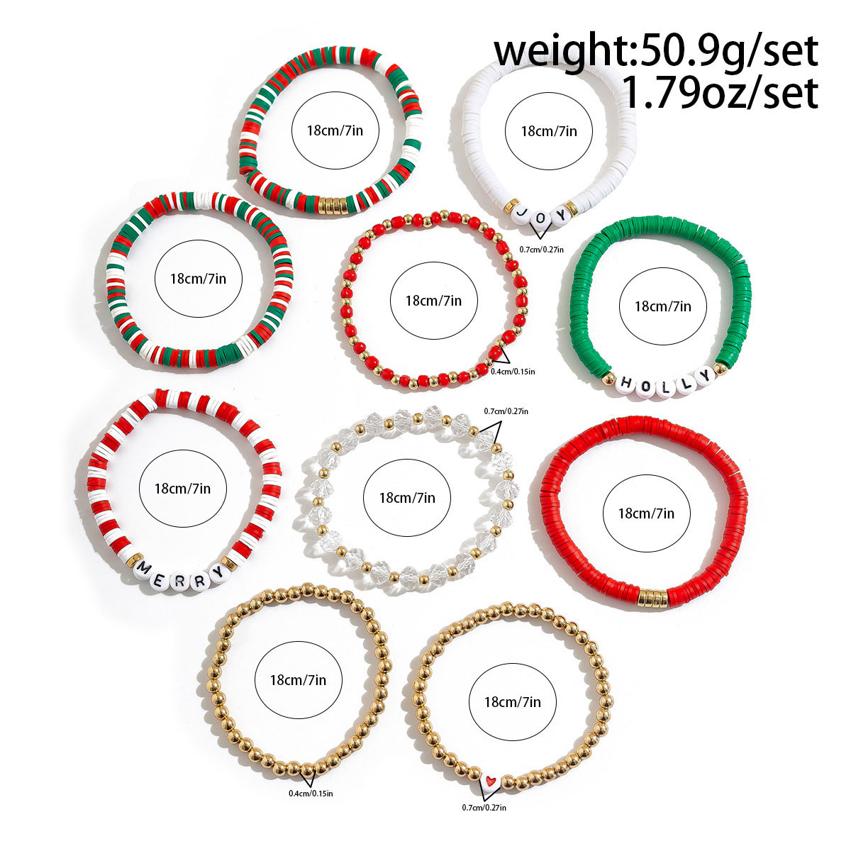 Christmas Multi Color Alloy Detail Bracelets | picture 