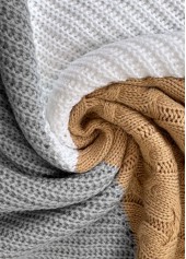 Dark Camel Tummy Coverage Long Sleeve Round Neck Sweater | thumb picture 