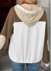 Light Coffee Tummy Coverage Long Sleeve Hooded Coat | thumb picture 