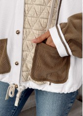 Light Coffee Tummy Coverage Long Sleeve Hooded Coat | thumb picture 
