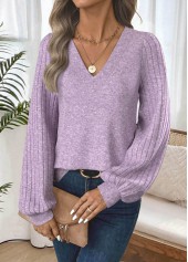 Light Purple Tummy Coverage Long Sleeve T Shirt