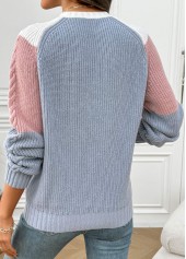 Pink Long Sleeve Round Neck Sweater | thumb picture 