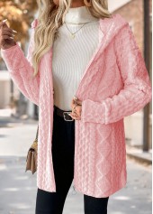 Light Pink Tummy Coverage Long Sleeve Hooded Coat | thumb picture 