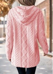 Light Pink Tummy Coverage Long Sleeve Hooded Coat | thumb picture 