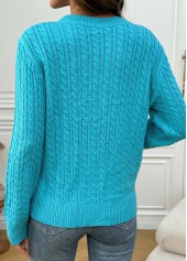 Mint Green Tummy Coverage Long Sleeve Round Neck Sweater