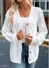 White Tummy Coverage Long Sleeve Cardigan | thumb picture 