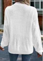 White Tummy Coverage Long Sleeve Cardigan | thumb picture 