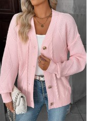 Pink Tummy Coverage Long Sleeve Sweater
