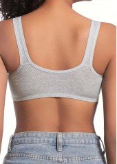 Grey Color V Neck Detail Bra | thumb picture 