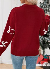 Christmas Wine Red Tummy Coverage Long Sleeve Sweater