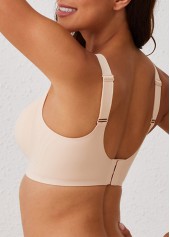 Skin Color V Neck Detail Bra | thumb picture 