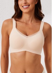 Skin Color V Neck Detail Bra | thumb picture 