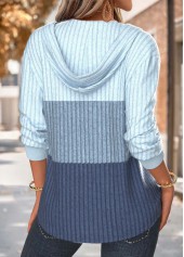 Blue Tummy Coverage Long Sleeve Hoodie | thumb picture 