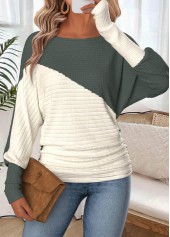 Sage Green Tummy Coverage Extra Long Sleeve T Shirt