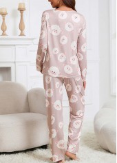 Skin Color Animal Print Lounge Top and Pants | thumb picture 