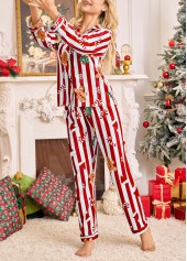 Christmas Red Long Sleeve Lounge Top and Pants | thumb picture 