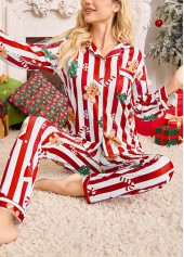 Christmas Red Long Sleeve Lounge Top and Pants | thumb picture 