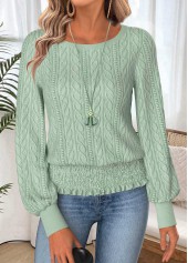 Sage Green Tummy Coverage Long Sleeve T Shirt