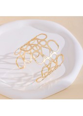 Golden Color Alloy Detail Openwork Bangle | thumb picture 