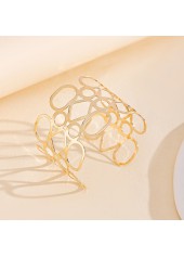 Golden Color Alloy Detail Openwork Bangle | thumb picture 