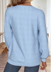 Blue Tummy Coverage Long Sleeve Round Neck Sweatshirt | thumb picture 