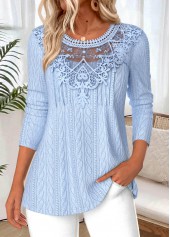 Light Blue Tummy Coverage Long Sleeve T Shirt