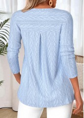 Light Blue Tummy Coverage Long Sleeve T Shirt