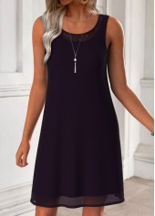Dark Purple Tummy Coverage Long Sleeve Dress and Cardigan | thumb picture 