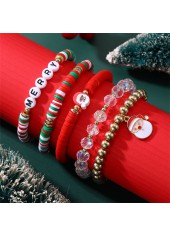 Christmas Red Letter Santa Claus Bracelets