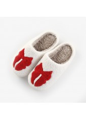 Christmas Red Closed Toe Falt Slippers