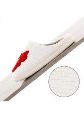 Christmas Red Closed Toe Falt Slippers | thumb picture 