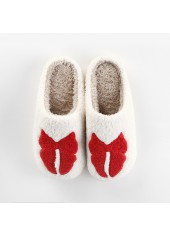 Christmas Red Closed Toe Falt Slippers | thumb picture 