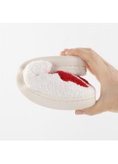 Christmas Red Closed Toe Falt Slippers | thumb picture 