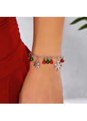 Christmas Silver Bell Snowflake Alloy Bracelet | thumb picture 