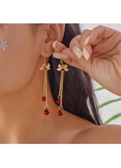Christmas Golden Bow Alloy Detail Earrings | thumb picture 