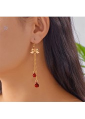 Christmas Golden Bow Alloy Detail Earrings | thumb picture 