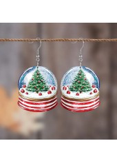 Christmas Green Color Acrylic Detail Earrings