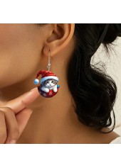 Christmas Red Kitten Snowflake Acrylic Earrings | thumb picture 