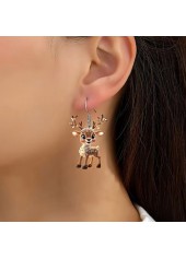 Christmas Dark Camel Reindeer Acrylic Earrings | thumb picture 