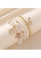 Christmas Beige Shell Acrylic Detail Bracelets | thumb picture 