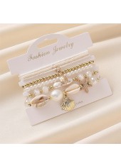 Christmas Beige Shell Acrylic Detail Bracelets | thumb picture 