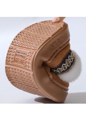 Dark Camel Closed Toe Falt Slippers | thumb picture 