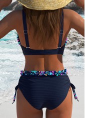 Push Up High Waisted Navy Bikini Set | thumb picture 
