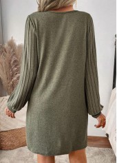 Sage Green Tummy Coverage Short Long Sleeve Dress | thumb picture 